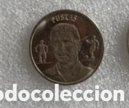 Coleccionismo Cromos antiguos: PUSKAS MONEDA COLECCION OFICIAL DEL REAL MADRID 1902-2000