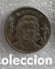 Coleccionismo Cromos antiguos: MCMANAMAN MONEDA COLECCION OFICIAL DEL REAL MADRID 1902-2000