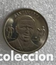 Coleccionismo Cromos antiguos: SANTAMARIA MONEDA COLECCION OFICIAL DEL REAL MADRID 1902-2000