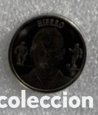 Coleccionismo Cromos antiguos: HIERRO MONEDA COLECCION OFICIAL DEL REAL MADRID 1902-2000