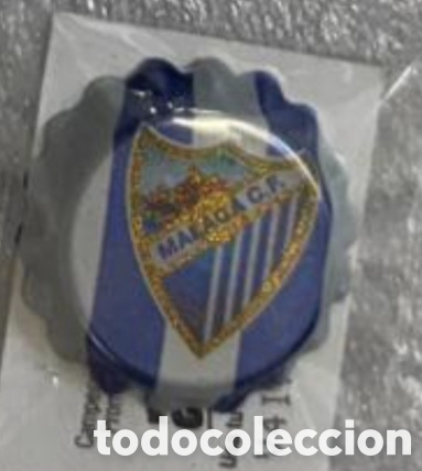 Coleccionismo Cromos antiguos: MALAGA CHAPA GREFUSA A&Ntilde;O 2013 LA LIGA FUTBOL