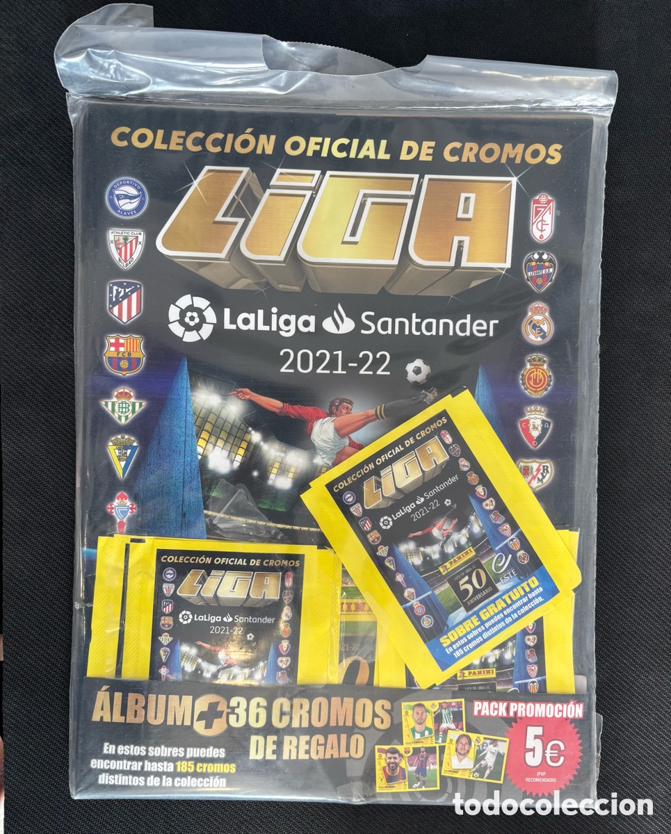 Coleccionismo Cromos antiguos: Colecci&oacute;n cromos Liga Santander 2021-22 sellado