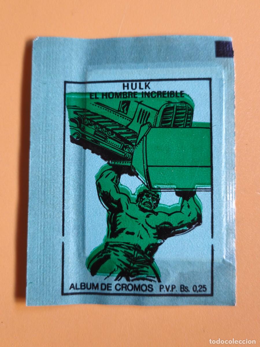 Coleccionismo Cromos antiguos: sobre sin abrir, hulk el hombre increible.