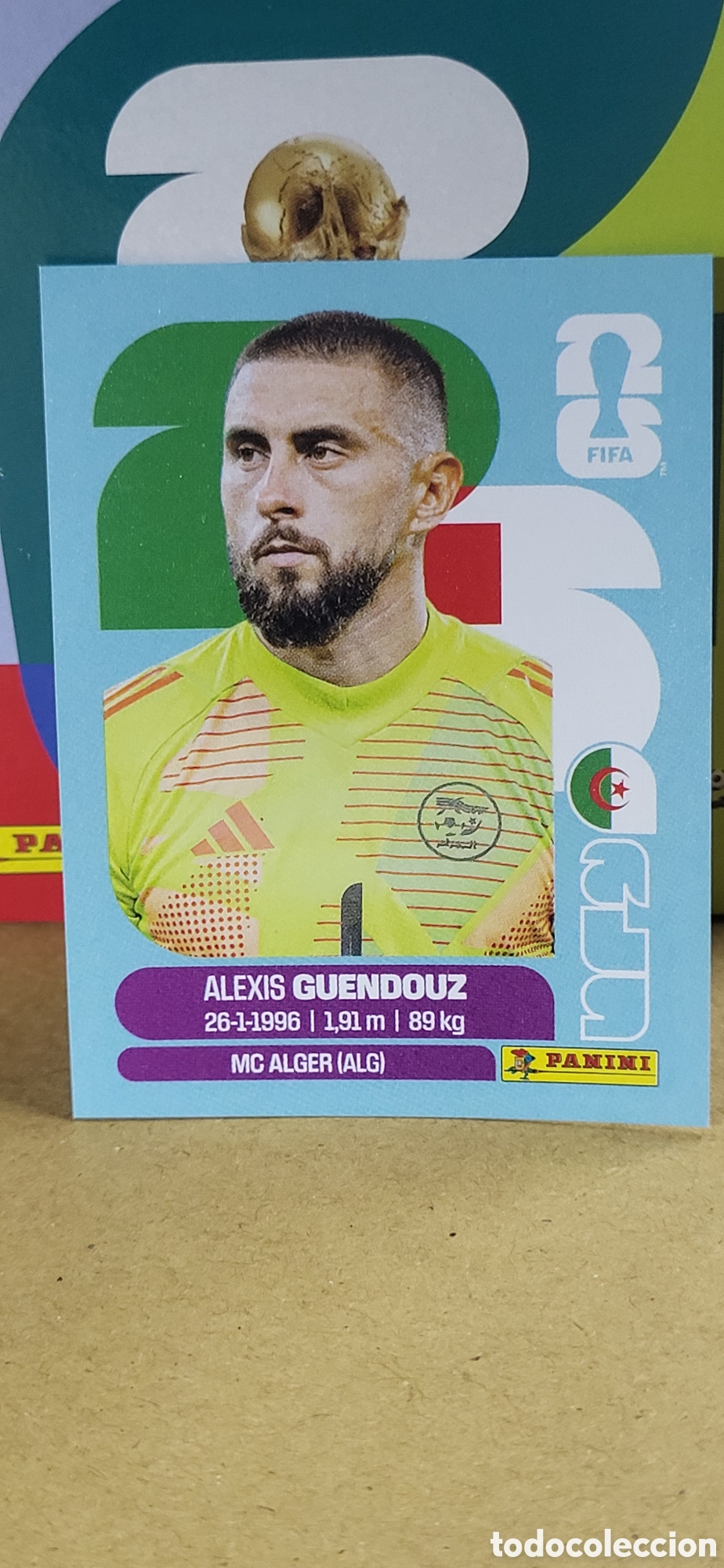 Collectionnisme Cartes &agrave; collectionner anciennes: GUENDOUZ ALGERIA N&ordm; 2 FIFA WORLD CUP 2026 PANINI MUNDIAL FIFA WORLD CUP
