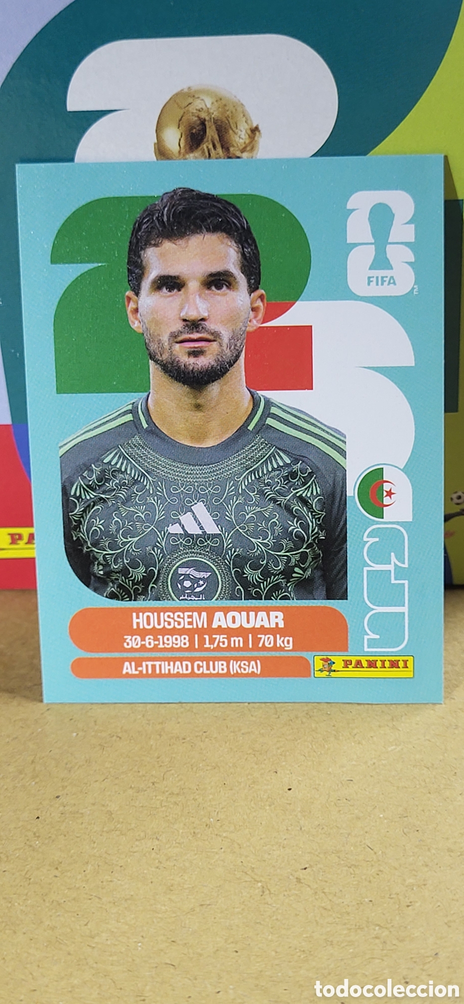 Collectionnisme Cartes &agrave; collectionner anciennes: AOUAR ALGERIA N&ordm; 9 FIFA WORLD CUP 2026 PANINI MUNDIAL FIFA WORLD CUP