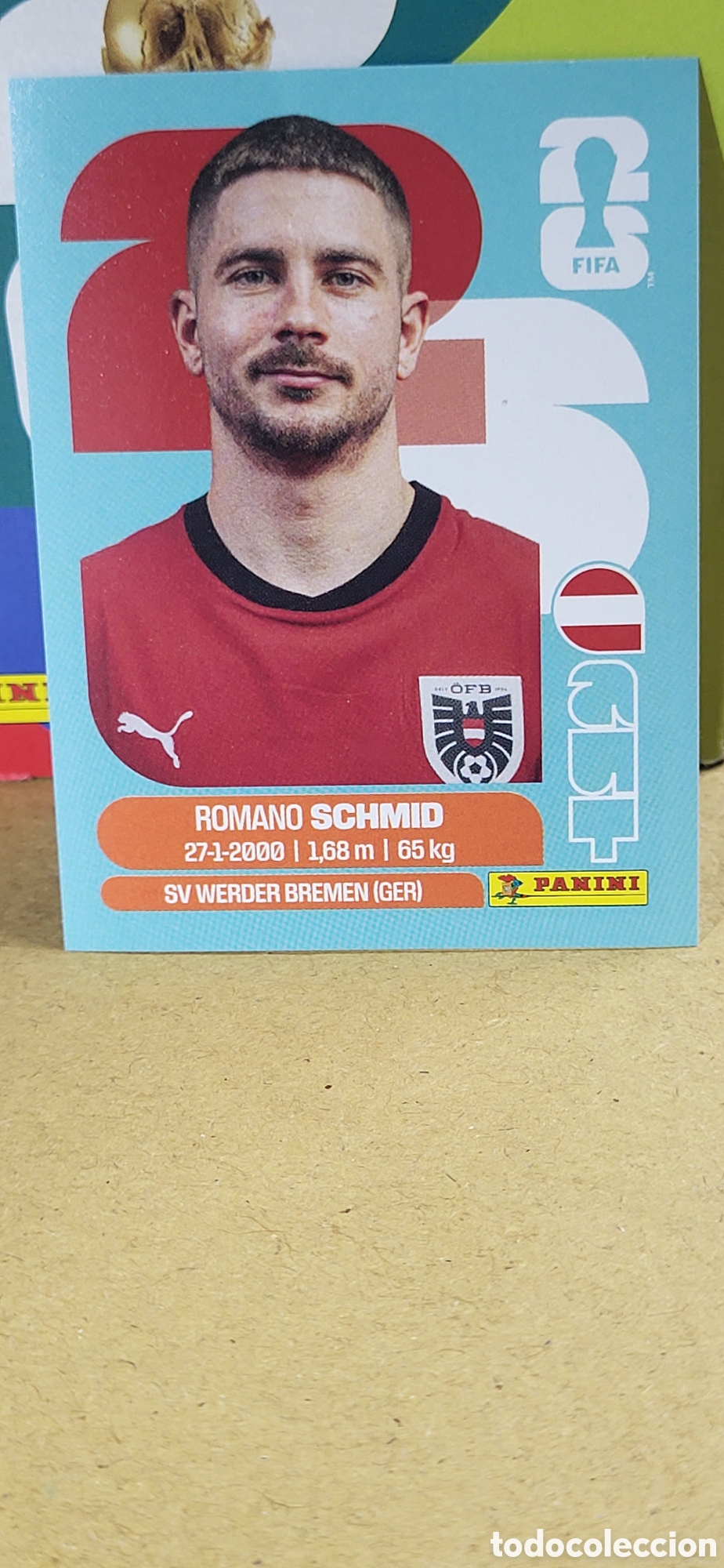 Collectionnisme Cartes &agrave; collectionner anciennes: SCHMID AUSTRIA N&ordm; 16 FIFA WORLD CUP 2026 PANINI MUNDIAL FIFA WORLD CUP