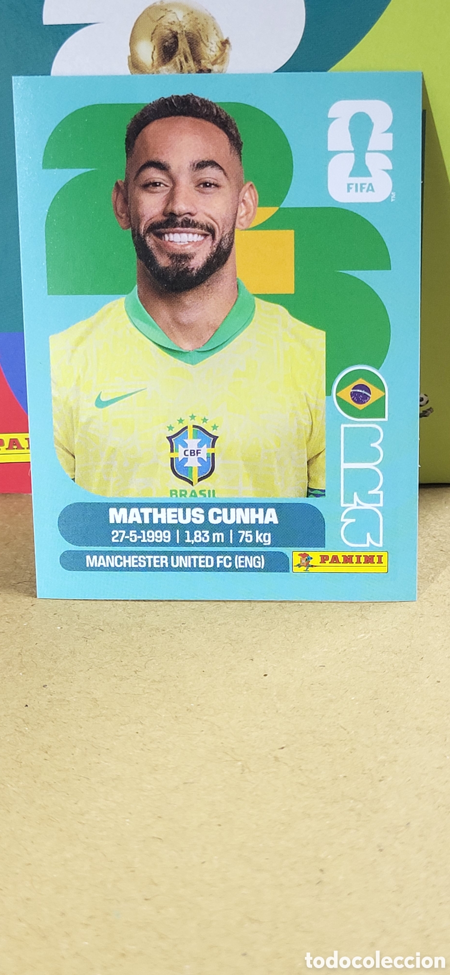 Coleccionismo Cromos antiguos: MATHEUS CUNHA BRASIL N&ordm; 17 FIFA WORLD CUP 2026 PANINI MUNDIAL FIFA WORLD CUP