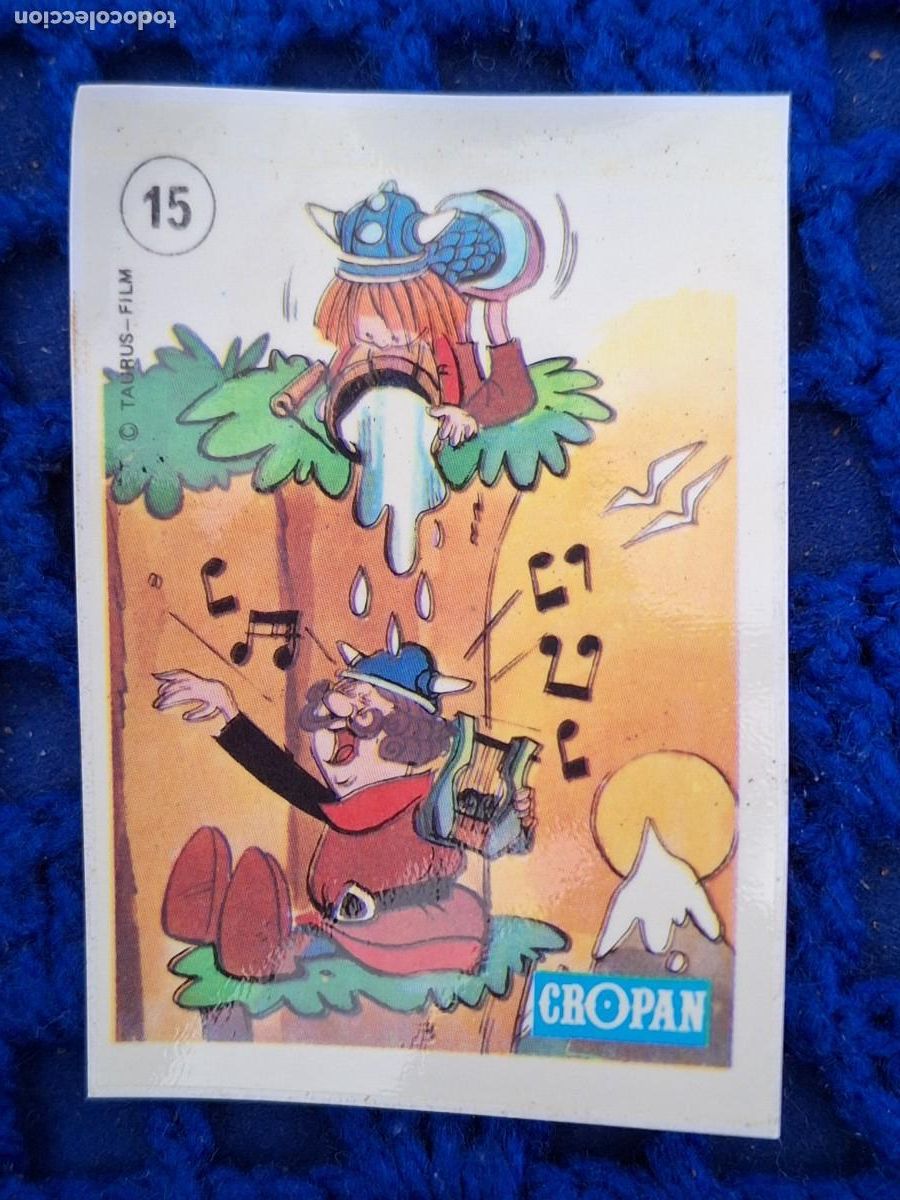 Coleccionismo Cromos antiguos: CROPAN CROMO PLASTICO ALBUM WICKIE VIKINGO NUMERO 15 SERIE CON CAPA PROTECTORA nunca pegado
