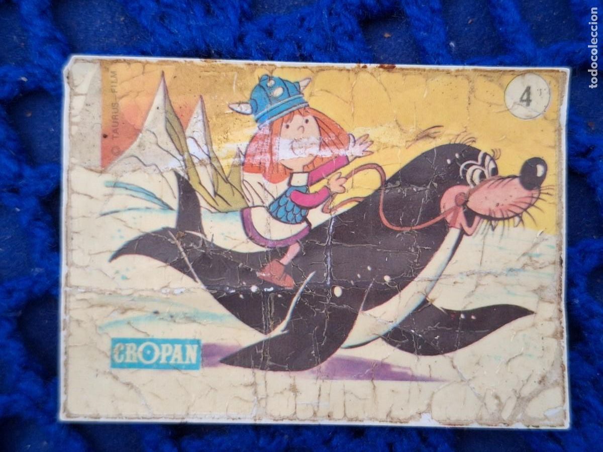 Coleccionismo Cromos antiguos: CROPAN CROMO PLASTICO ALBUM WICKIE VIKINGO NUMERO 4 SERIE CON CAPA PROTECTORA