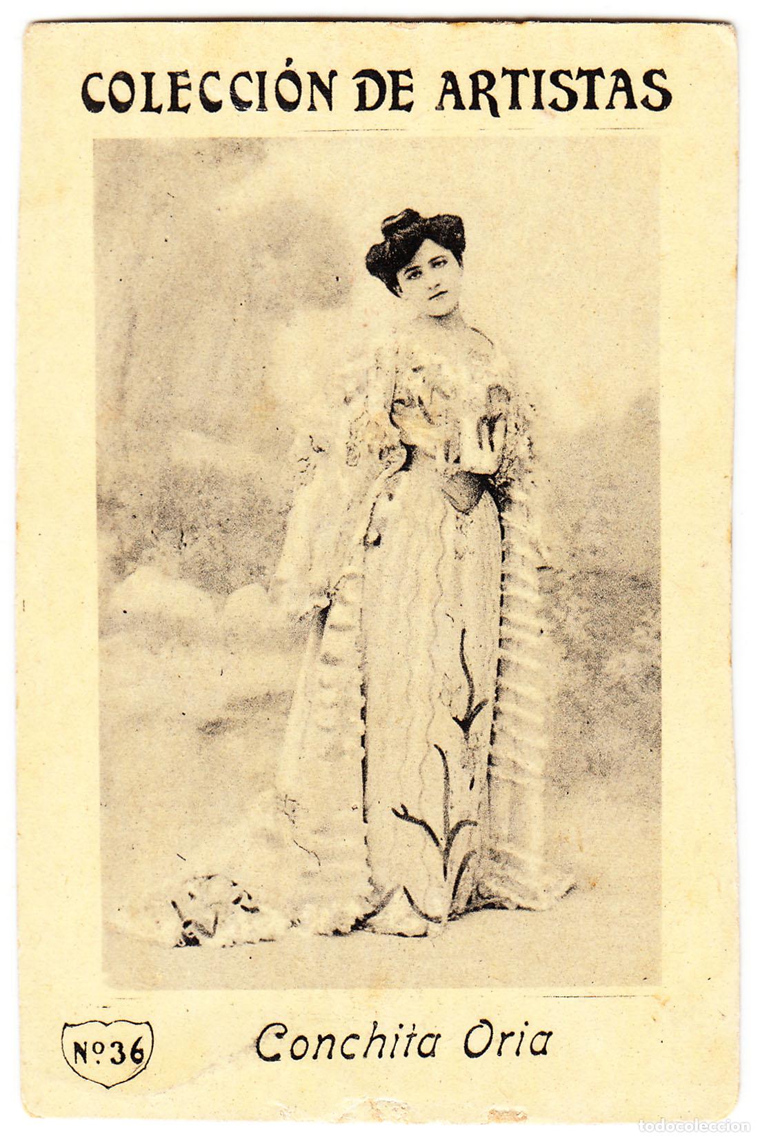 Coleccionismo Cromos antiguos: Fototipia Conchita Oria Colecci&oacute;n de artistas N.&ordm; 34 Actriz Teatro