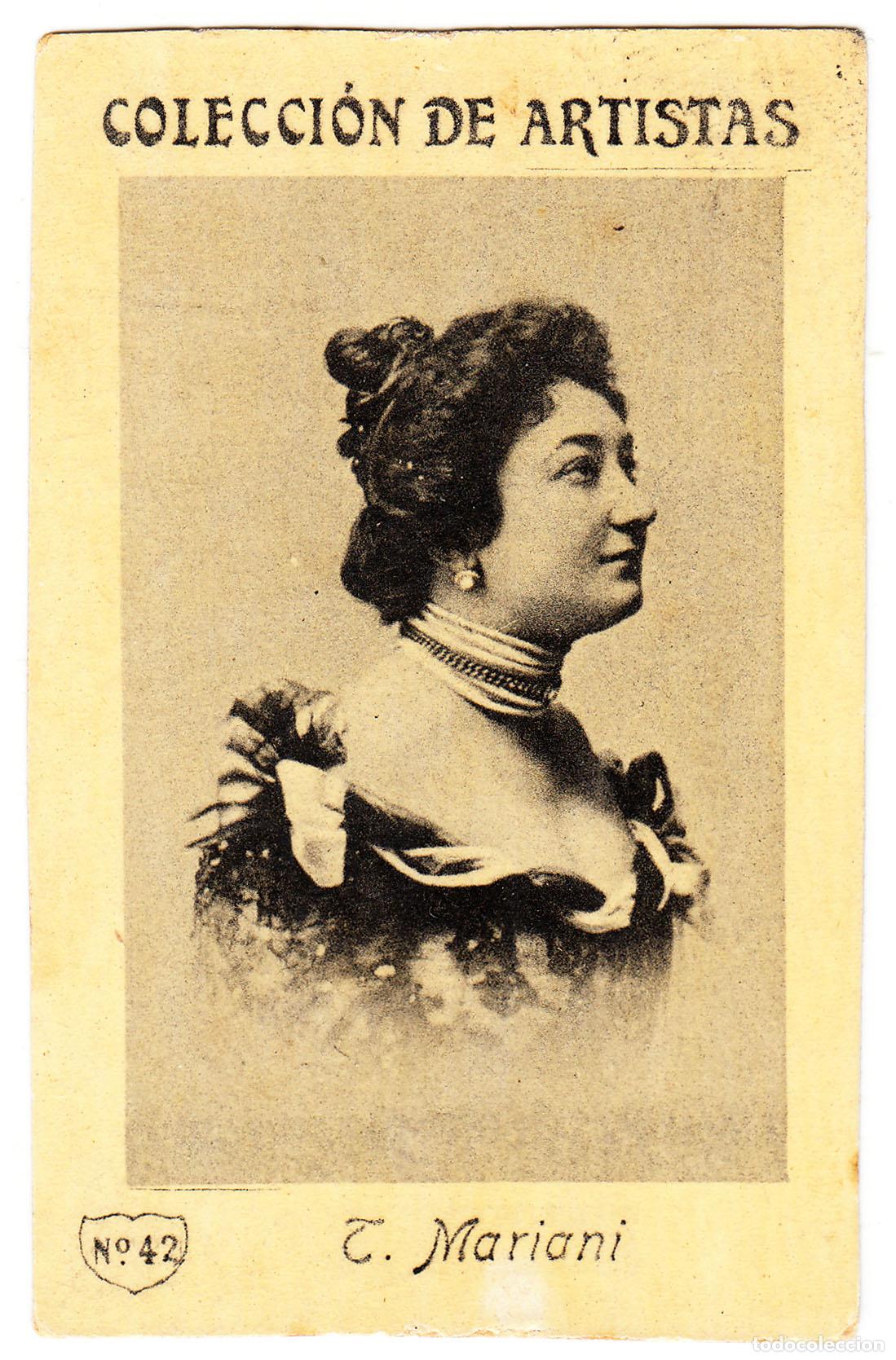 Coleccionismo Cromos antiguos: Fototipia Teresa Mariani Colecci&oacute;n de artistas N.&ordm; 42 Actriz Teatro