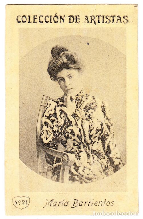 Coleccionismo Cromos antiguos: Fototipia Mar&iacute;a Barrientos en &laquo;Carmen&raquo; de Bizet Colecci&oacute;n de artistas N.&ordm; 21 Soprano &Oacute;pera Teatro