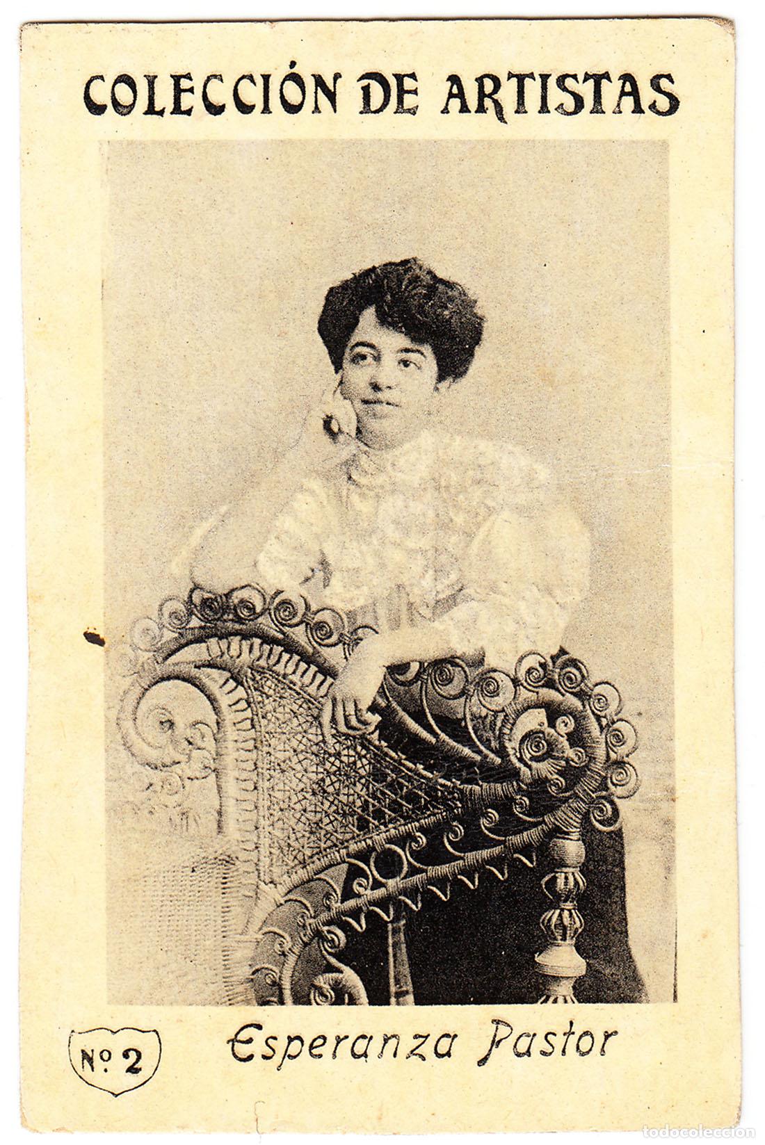 Coleccionismo Cromos antiguos: Fototipia Esperanza Pastor Colecci&oacute;n artistas N&ordm; 2 Tiple Zarzuela Teatro