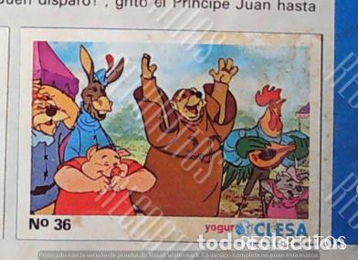Coleccionismo Cromos antiguos: ROBIN HOOD WALT DISNEY CLESA CROMO RECUPERADO 36