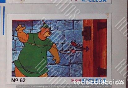 Coleccionismo Cromos antiguos: ROBIN HOOD WALT DISNEY CLESA CROMO RECUPERADO 62