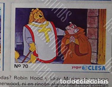 Coleccionismo Cromos antiguos: ROBIN HOOD WALT DISNEY CLESA CROMO RECUPERADO 70