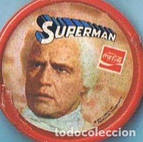 Coleccionismo Cromos antiguos: CROMOS SUELTOS. SUPERMAN. BROCHE CON MARLON BRANDO. COCA COLA, 1979.