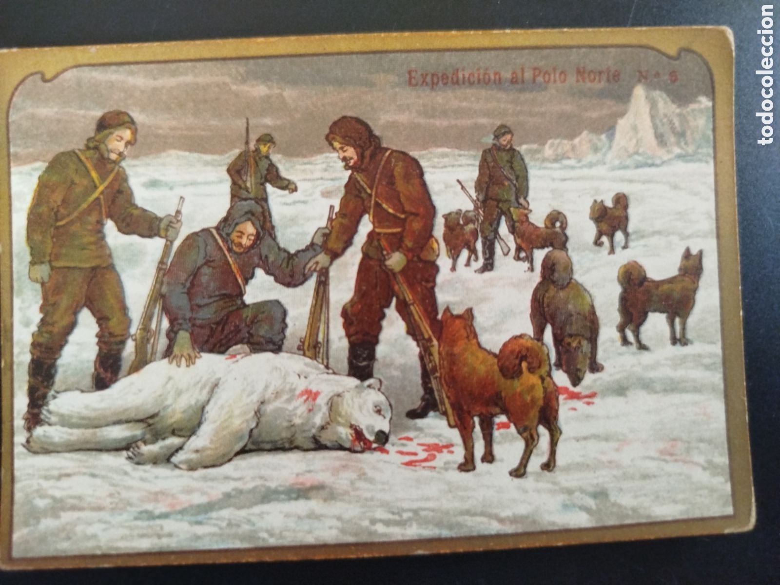 Coleccionismo Cromos antiguos: Cromo Expedici&oacute;n al Polo Norte, n&uacute;m. 6, Chocolate Angelical
