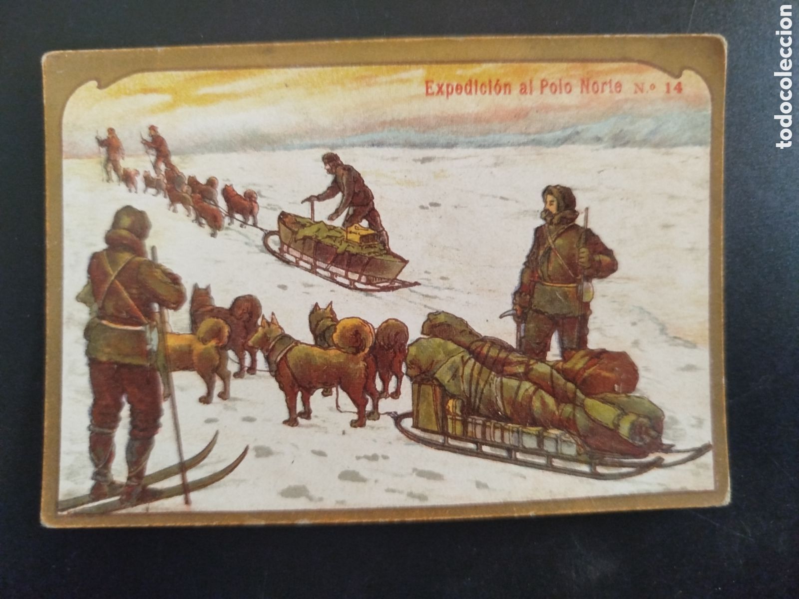 Coleccionismo Cromos antiguos: Cromo Expedici&oacute;n al Polo Norte, n&uacute;m. 14, Chocolate Angelical