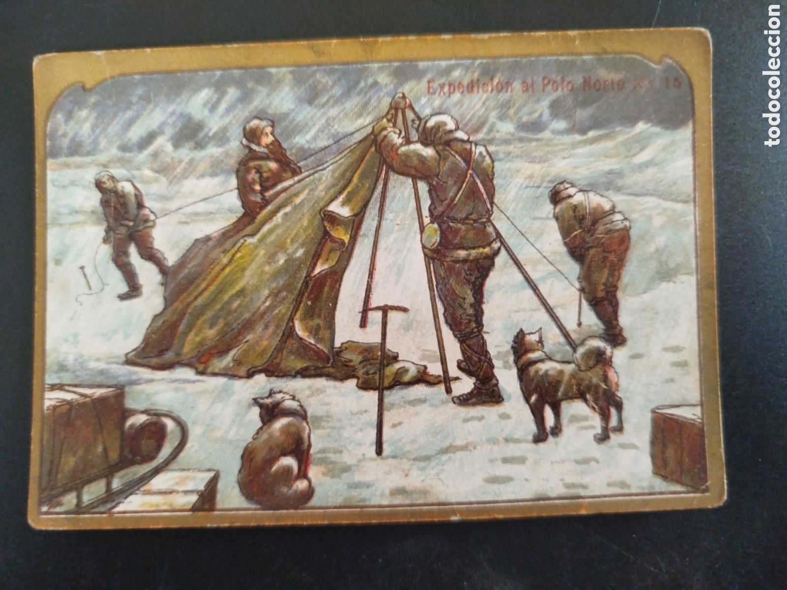 Coleccionismo Cromos antiguos: Cromo Expedici&oacute;n al Polo Norte, n&uacute;m. 15, Chocolate Angelical