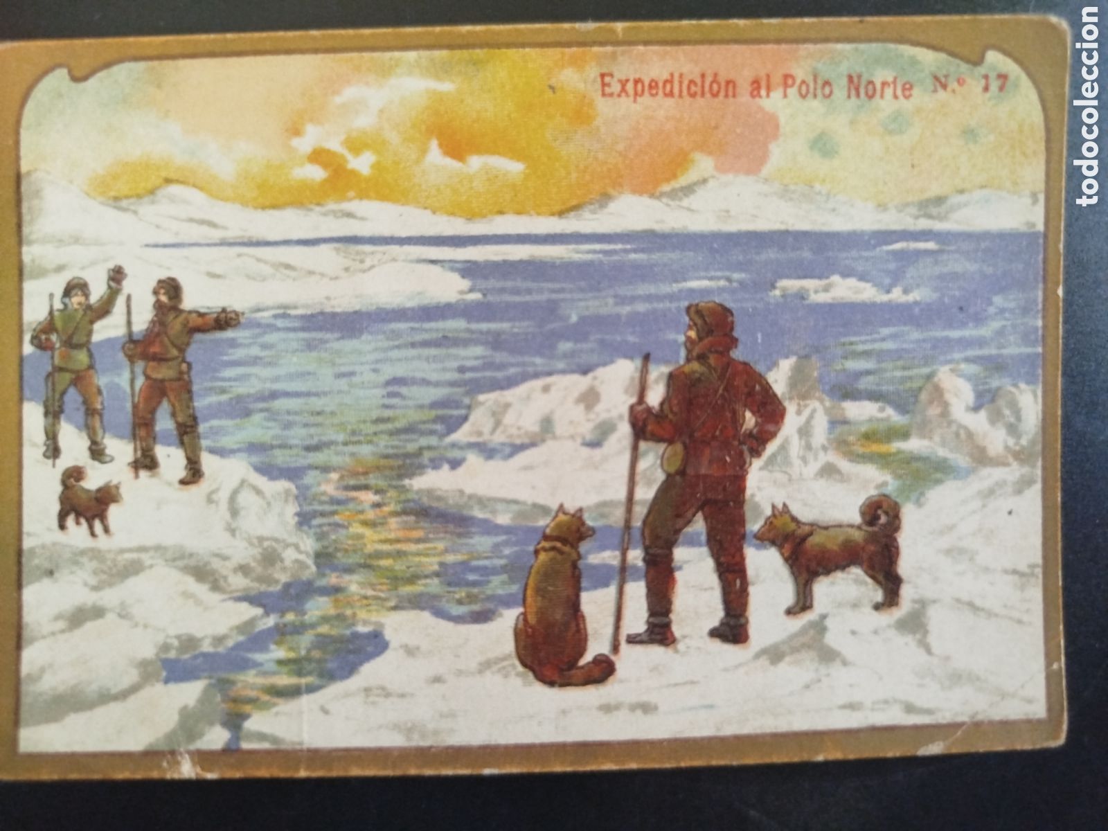 Coleccionismo Cromos antiguos: Cromo Expedici&oacute;n al Polo Norte, n&uacute;m. 17, Chocolate Angelical