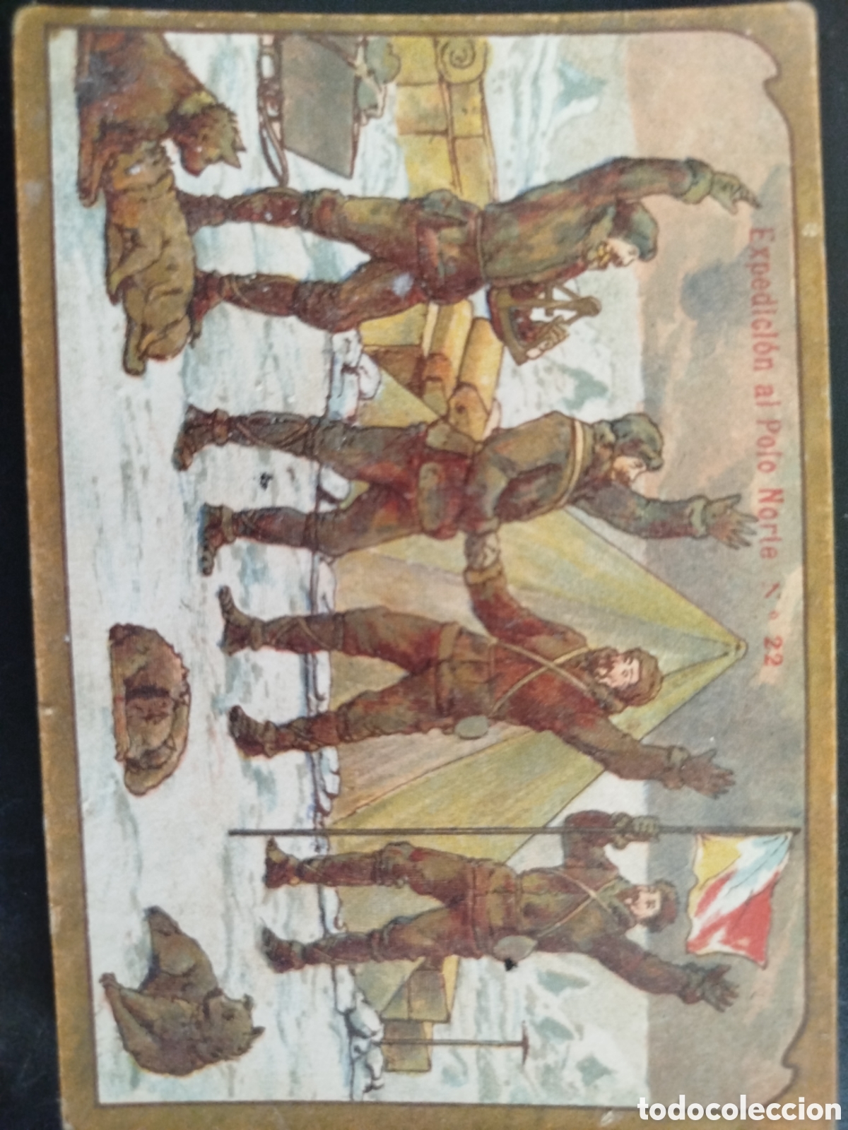 Coleccionismo Cromos antiguos: Cromo Expedici&oacute;n al Polo Norte, n&uacute;m. 22, Chocolate Angelical