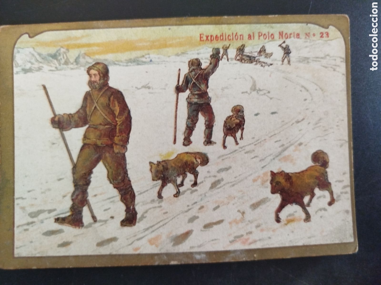 Coleccionismo Cromos antiguos: Cromo Expedici&oacute;n al Polo Norte, n&uacute;m. 23, Chocolate Angelical