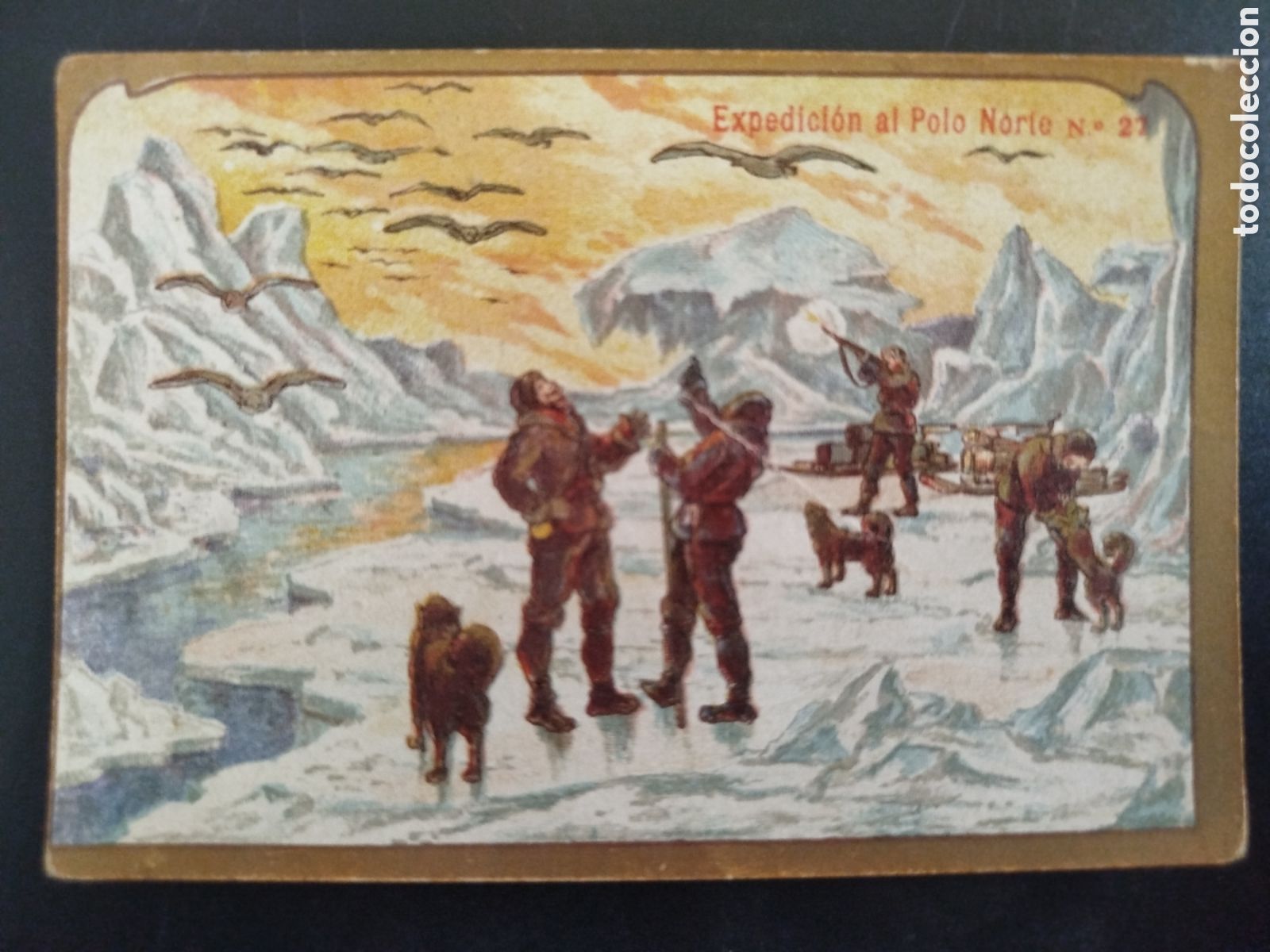 Coleccionismo Cromos antiguos: Cromo Expedici&oacute;n al Polo Norte, n&uacute;m. 27, Chocolate Angelical