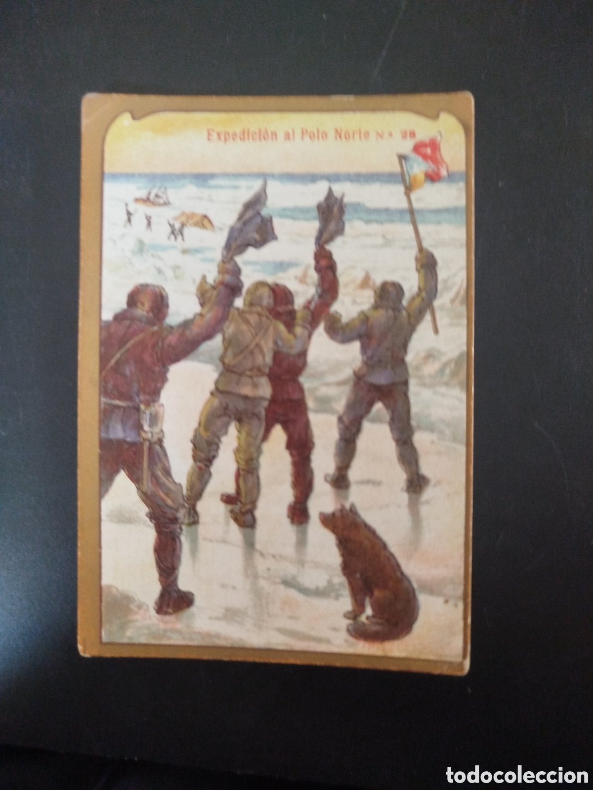 Coleccionismo Cromos antiguos: Cromo Expedici&oacute;n al Polo Norte, n&uacute;m. 28, Chocolate Angelical