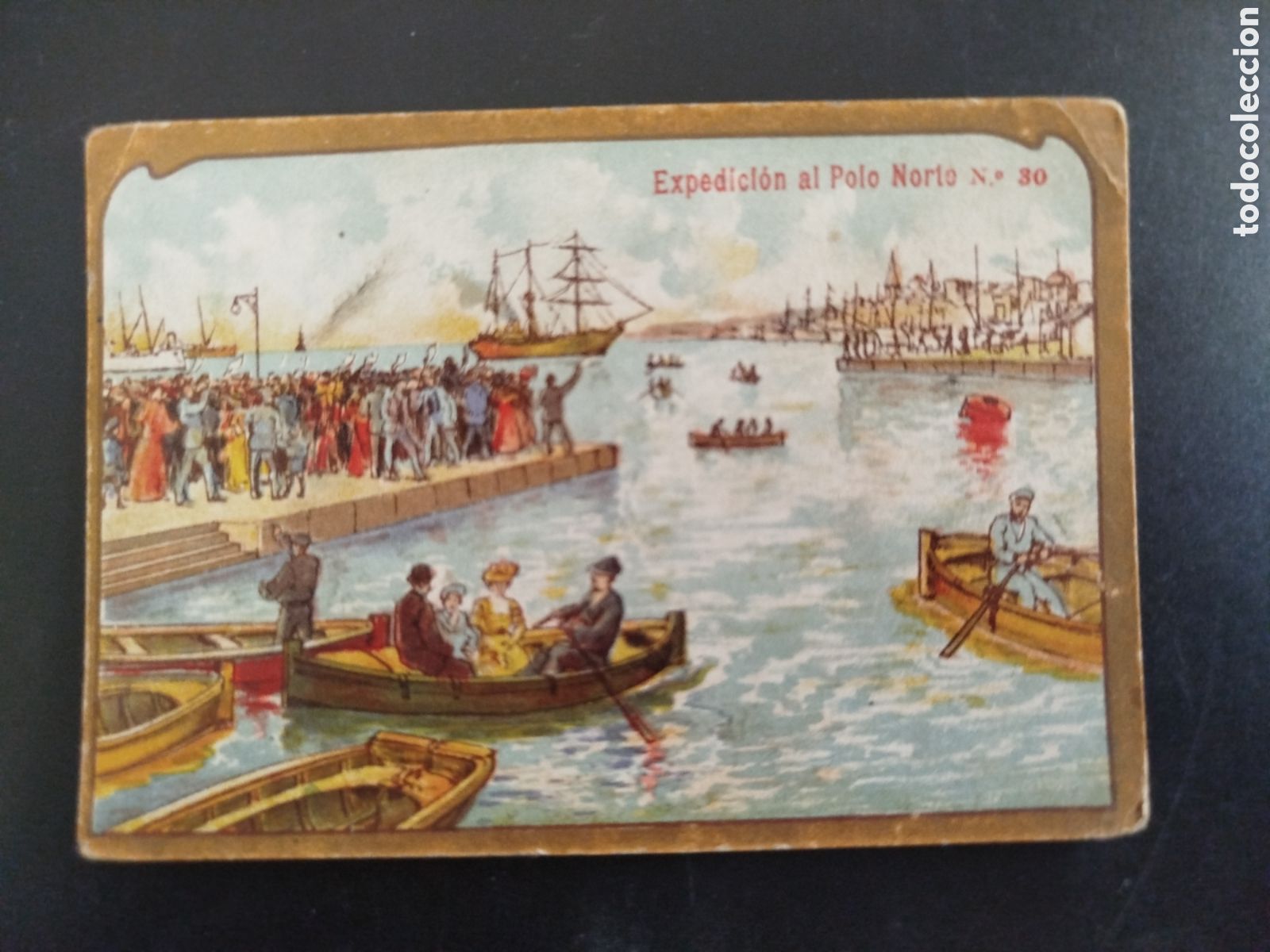 Coleccionismo Cromos antiguos: Cromo Expedici&oacute;n al Polo Norte, n&uacute;m. 30, Chocolate Angelical
