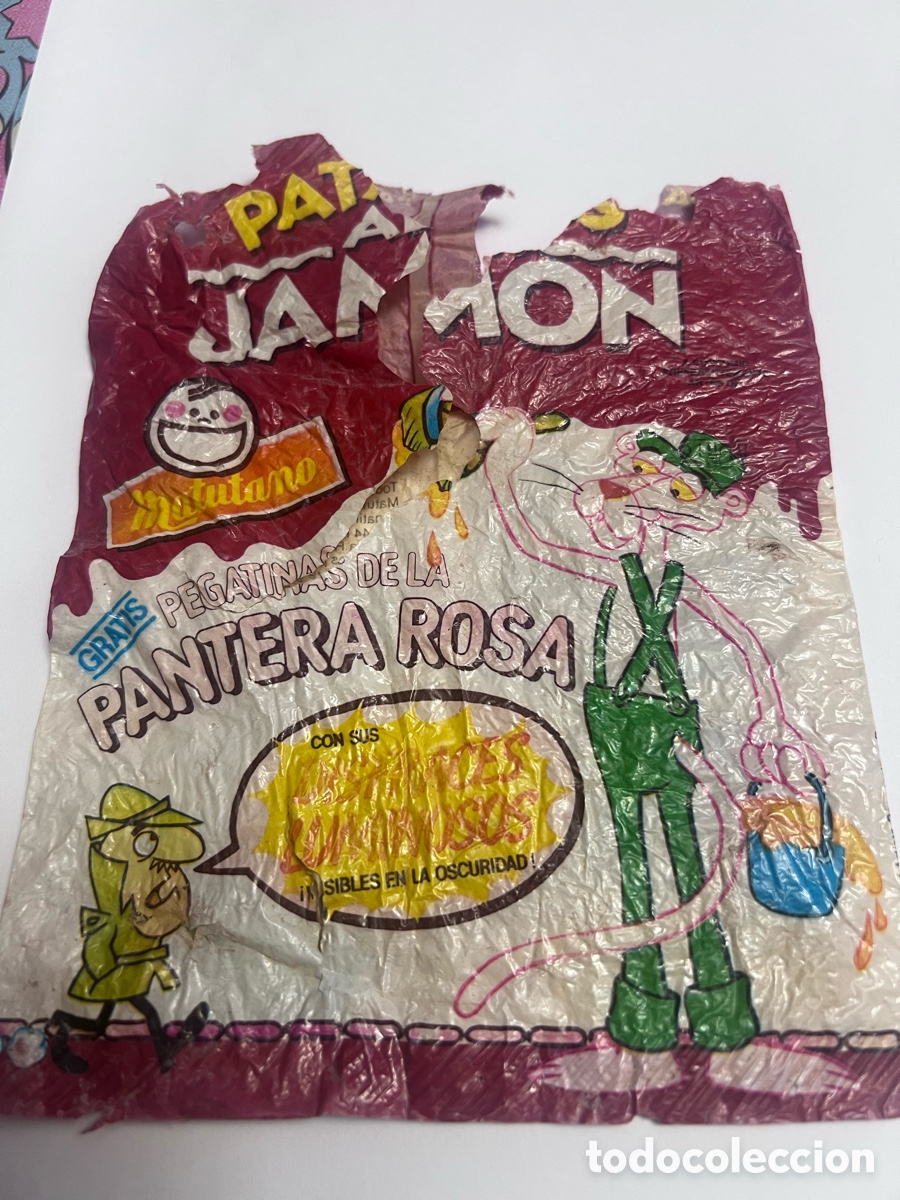 Coleccionismo Cromos antiguos: Matutano envoltorio pantera rosa 1984