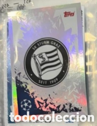 Coleccionismo Cromos antiguos: ESCUDO STURM GRAZ Champions League Topps 2024 2025 Cromo carta