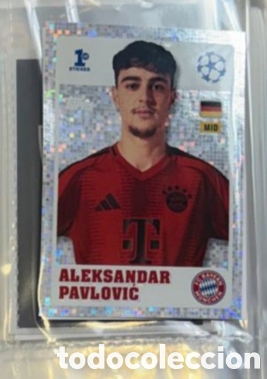 Coleccionismo Cromos antiguos: Pavlovic Bayern M&uacute;nich Champions League Topps 2024 2025 Cromo carta