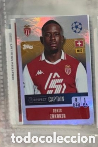 Coleccionismo Cromos antiguos: Zakaria M&oacute;naco Champions League Topps 2024 2025 Cromo carta