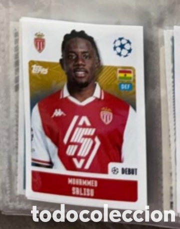 Coleccionismo Cromos antiguos: Salisu M&oacute;naco Champions League Topps 2024 2025 Cromo carta