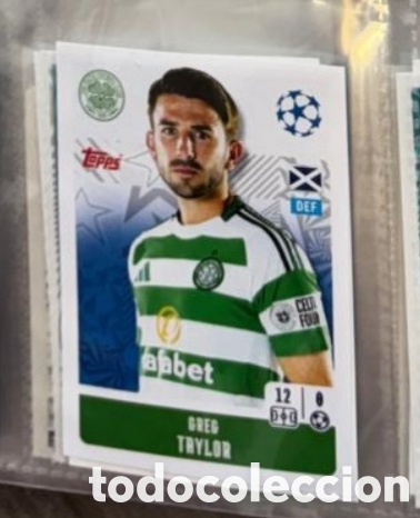 Coleccionismo Cromos antiguos: Greg Taylor Celtic Champions League Topps 2024 2025 Cromo carta