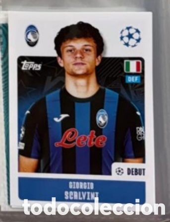 Coleccionismo Cromos antiguos: Scalvini Atalanta Champions League Topps 2024 2025 Cromo carta