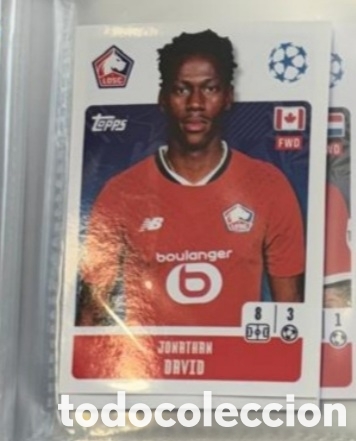 Coleccionismo Cromos antiguos: Jonathan David Lille Champions League Topps 2024 2025 Cromo carta