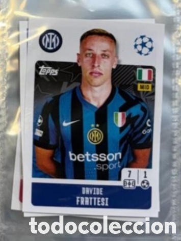 Coleccionismo Cromos antiguos: Frattesi Inter de Mil&aacute;n Champions League Topps 2024 2025 Cromo carta