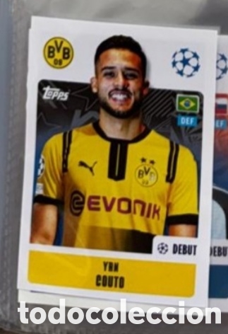 Coleccionismo Cromos antiguos: Yan Couto Dortmund Champions League Topps 2024 2025 Cromo carta