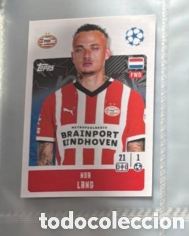 Coleccionismo Cromos antiguos: Lang PSV Champions League Topps 2024 2025 Cromo carta