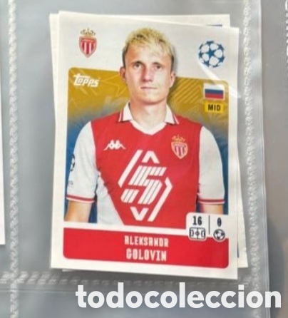 Coleccionismo Cromos antiguos: Golovin M&oacute;naco Champions League Topps 2024 2025 Cromo carta