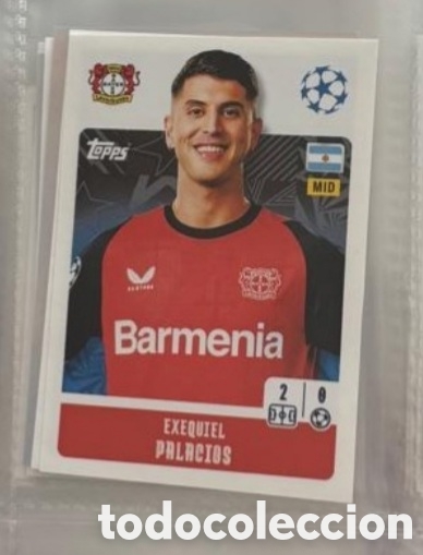 Coleccionismo Cromos antiguos: Exequiel Palacios Leverkusen Champions League Topps 2024 2025 Cromo carta