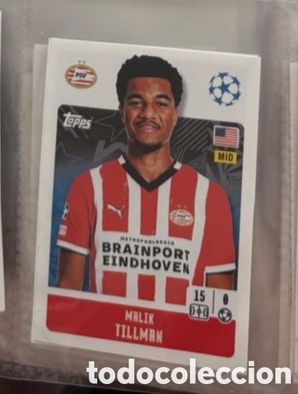 Coleccionismo Cromos antiguos: Tillman PSV Champions League Topps 2024 2025 Cromo carta