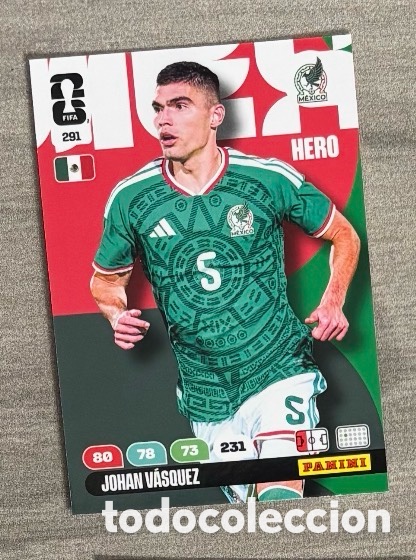 Coleccionismo Cromos antiguos: 291 Johan M&eacute;xico Panini Adrenalyn XL FIFA World Cup 2026