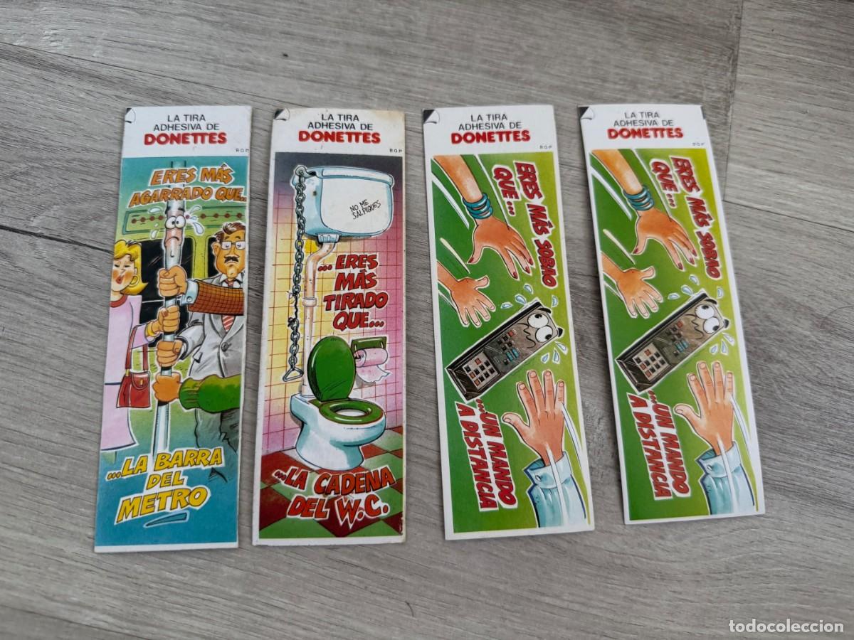 Coleccionismo Cromos antiguos: 4 Tiras adhesivas de Donettes - Eres M&aacute;s...