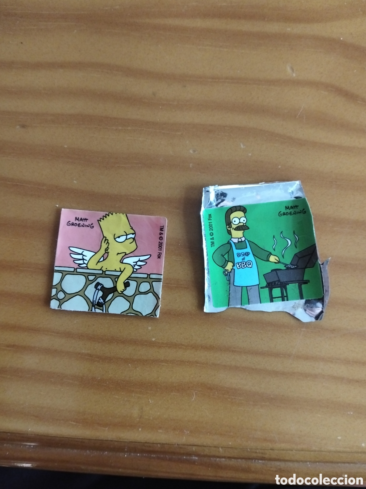 Coleccionismo Cromos antiguos: Bart &Aacute;ngel y Flanders Barbacoa
