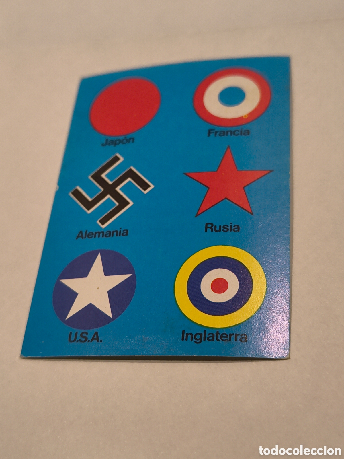 Sammeln alte Sammelbilder: EL LIBRO DE LOS JUEGOS. BIMBO. 1979. BATALLA AEREA CROMO 5 EMBLEMAS INTERNACIONALES