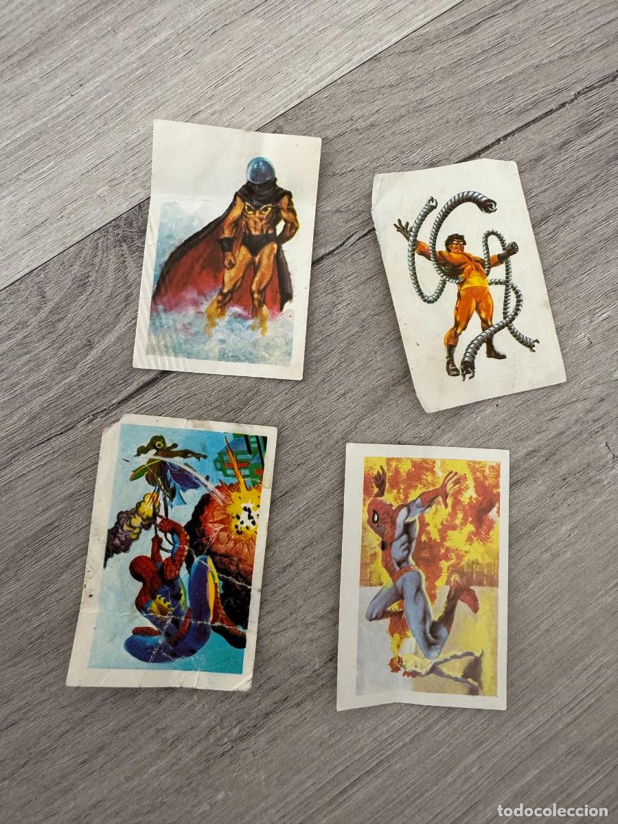 Coleccionismo Cromos antiguos: 4 cromos Spiderman de Phoskitos Phoscao