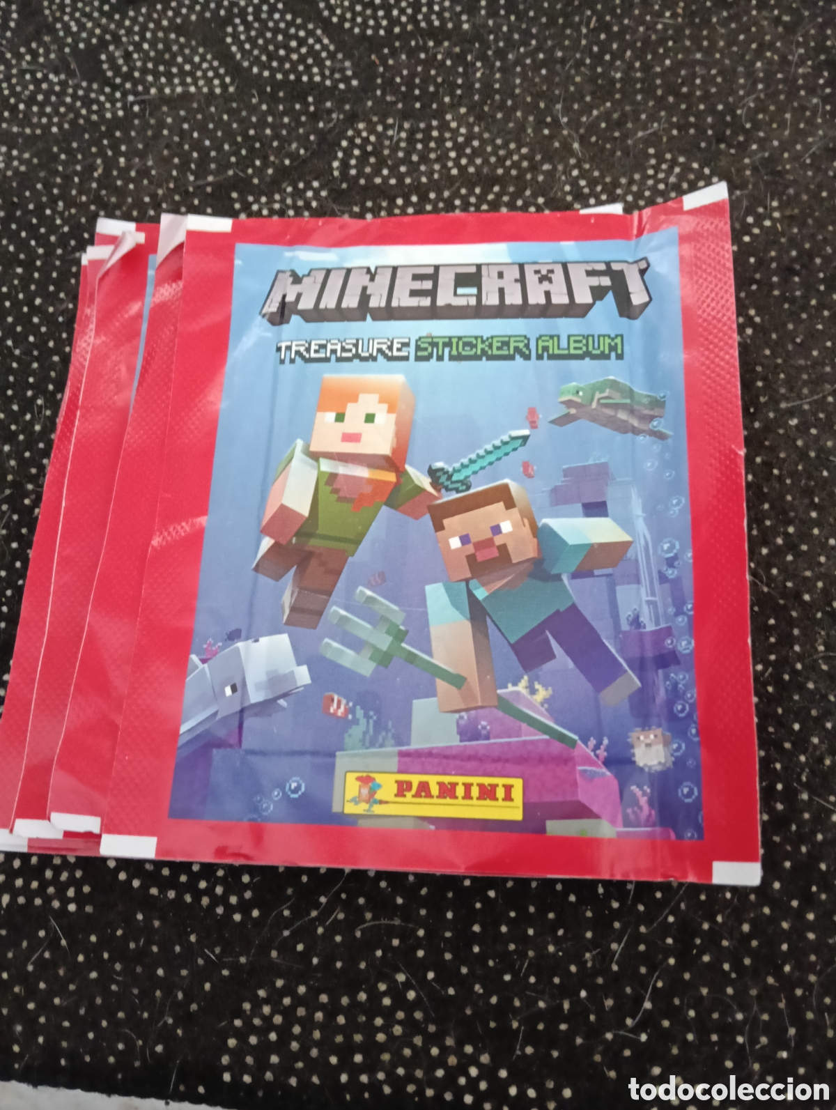 Coleccionismo Cromos antiguos: 8 Sobres de la colecci&oacute;n Minecraft Treasure de Panini del a&ntilde;o 2021